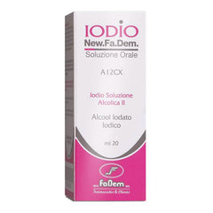 Iodio new.fa.dem. 2% + 2,5% soluzione orale, flacone da 20 ml iodio new.fa.dem. 2% + 2,5% soluzione orale, flacone da 1000 ml - Scodinzolando