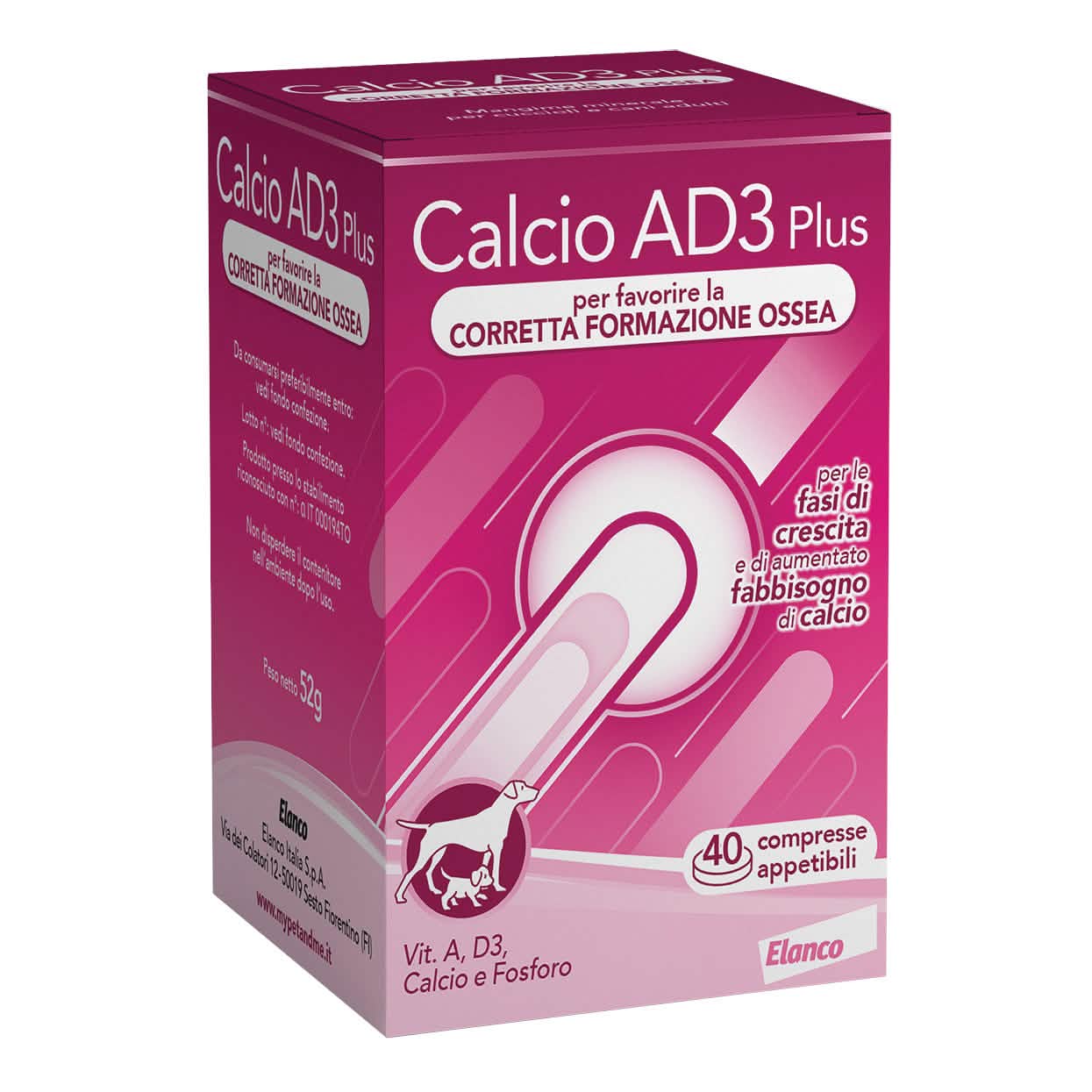 Calcio ad3 solubile sviluppo 40 compresse altamente appetibili - Scodinzolando