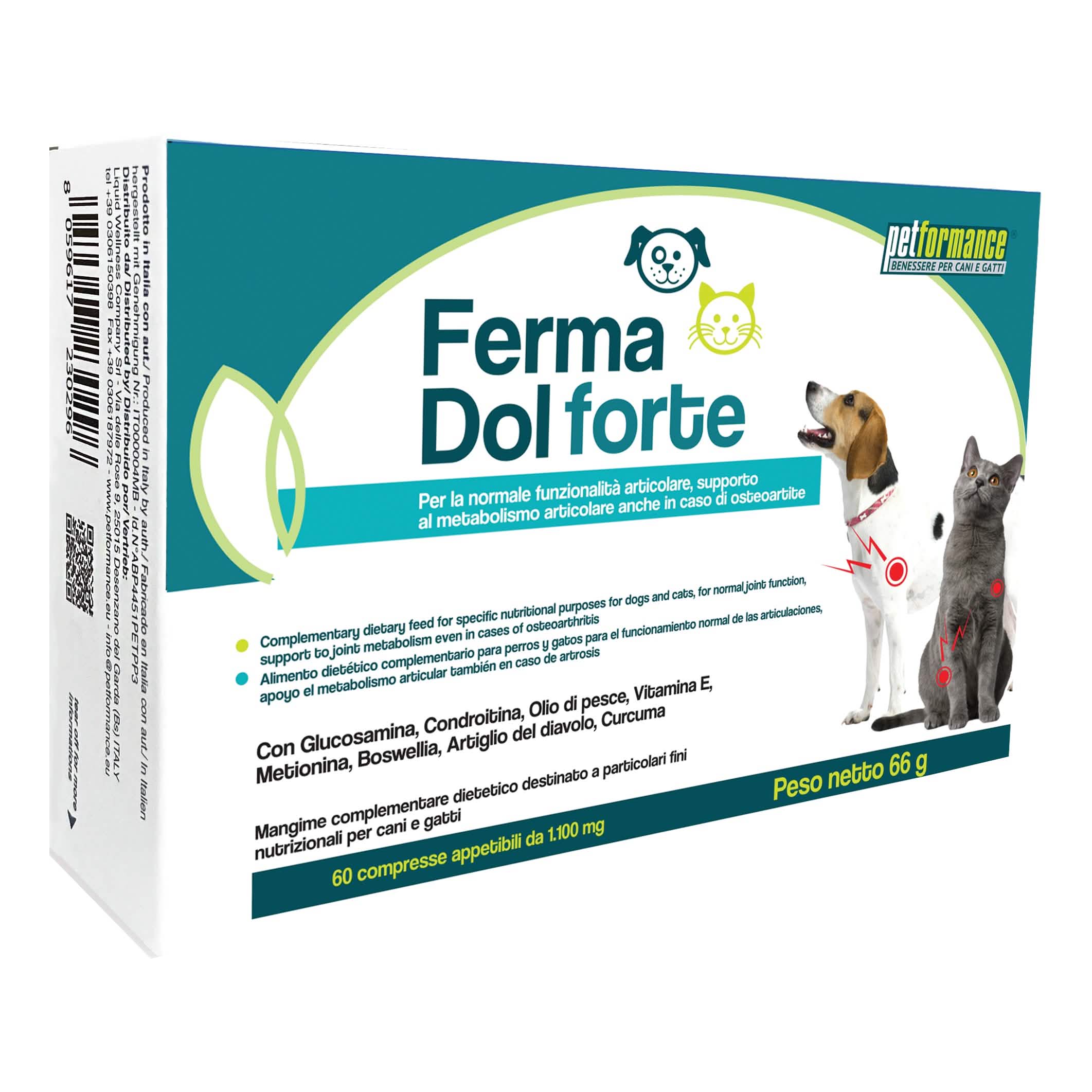 Petformance ferma dol forte 60 compresse - Scodinzolando