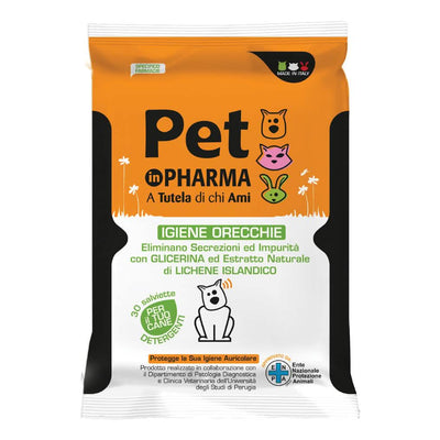 Pet in pharma salviettine orecchie cane 30 pezzi - Scodinzolando
