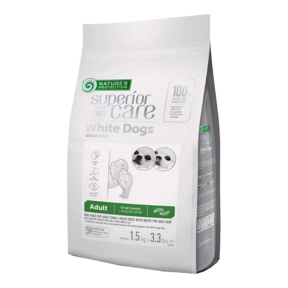 Nature's protection superior care dog white grain free insect adult small breed 1,5 kg