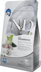 N&d white dog seabass spirulina fennel puppy mini 1,5 kg