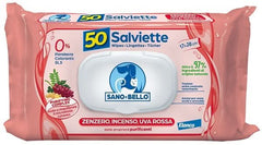 Sano e bello salviette detergenti zenzero incenso & uva rossa 50 pezzi