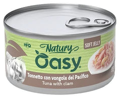 Oasy wet cat natury soft jelly tonnetto con vongole lattina 85 g