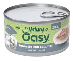 Oasy wet cat natury soft jelly tonnetto con calamari lattina 85 g