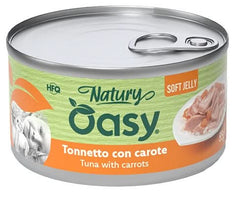Oasy wet cat natury soft jelly tonnetto con carote lattina 150 g