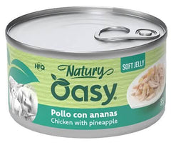 Oasy wet cat natury soft jelly pollo con ananas lattina 150 g