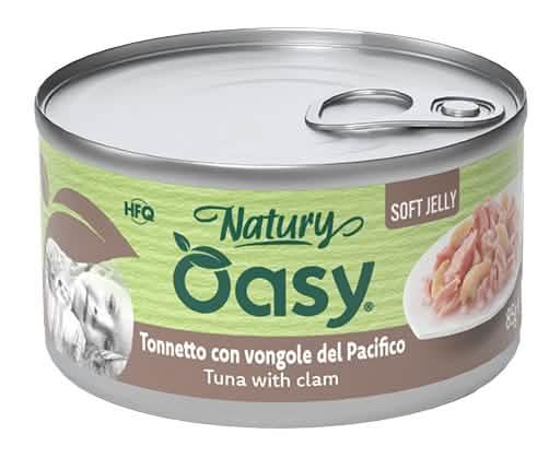 Oasy wet cat natury soft jelly tonnetto con vongole lattina 150 g
