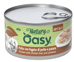 Oasy wet cat natury soft jelly pollo con fegato e patate lattina 150 g