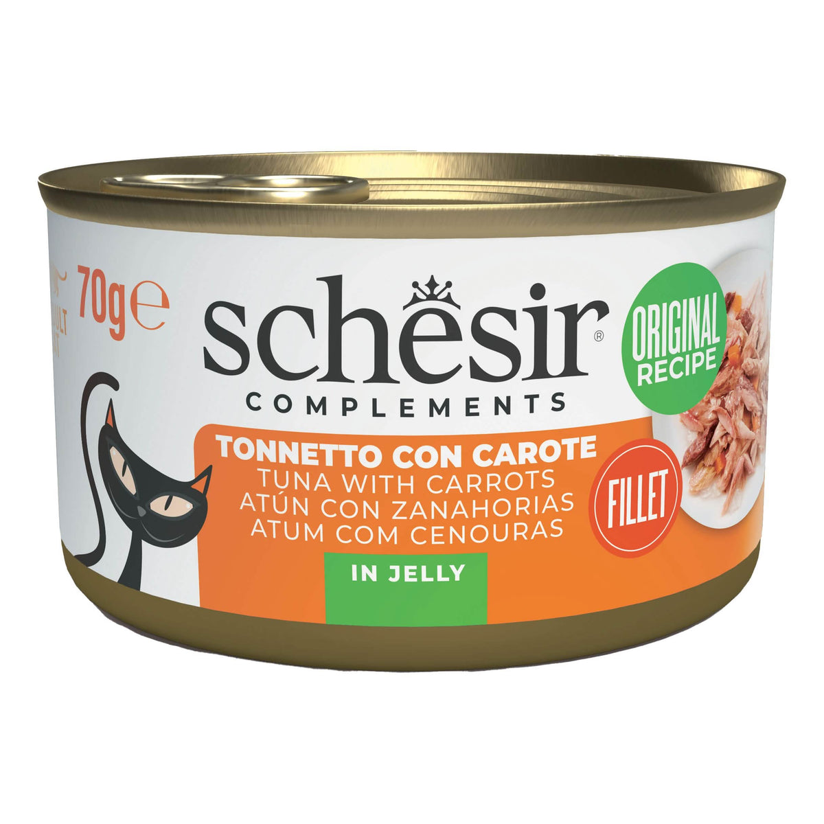 Schesir cat tonnetto con carote lattina 70 g