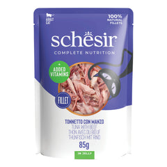 Schesir cat tonnetto con manzo busta 85 g