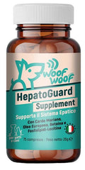 Woof woof wellness hepatoguard supplement fegato cani e gatti 75 compresse