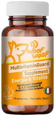 Woof woof wellness multivitaminguard energia cani e gatti 75 compresse