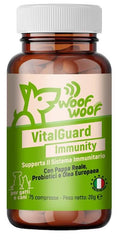 Woof woof wellness vitalguard immunity sistema immunitario cani e gatti 75 compresse