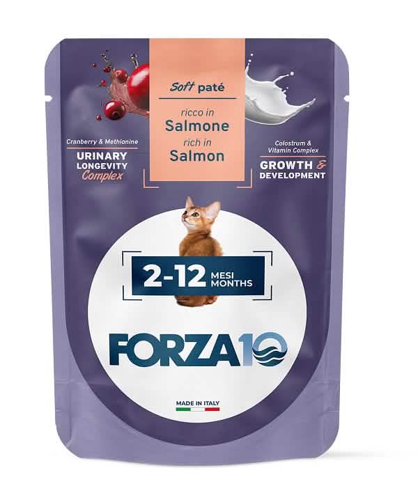 Forza 10 maintenance cat kitten 2-12 mesi salmone wet pate' 80 g