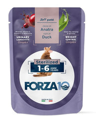 Forza 10 maintenance cat adult 1-6 anni sterilized anatra wet pate' 80 g