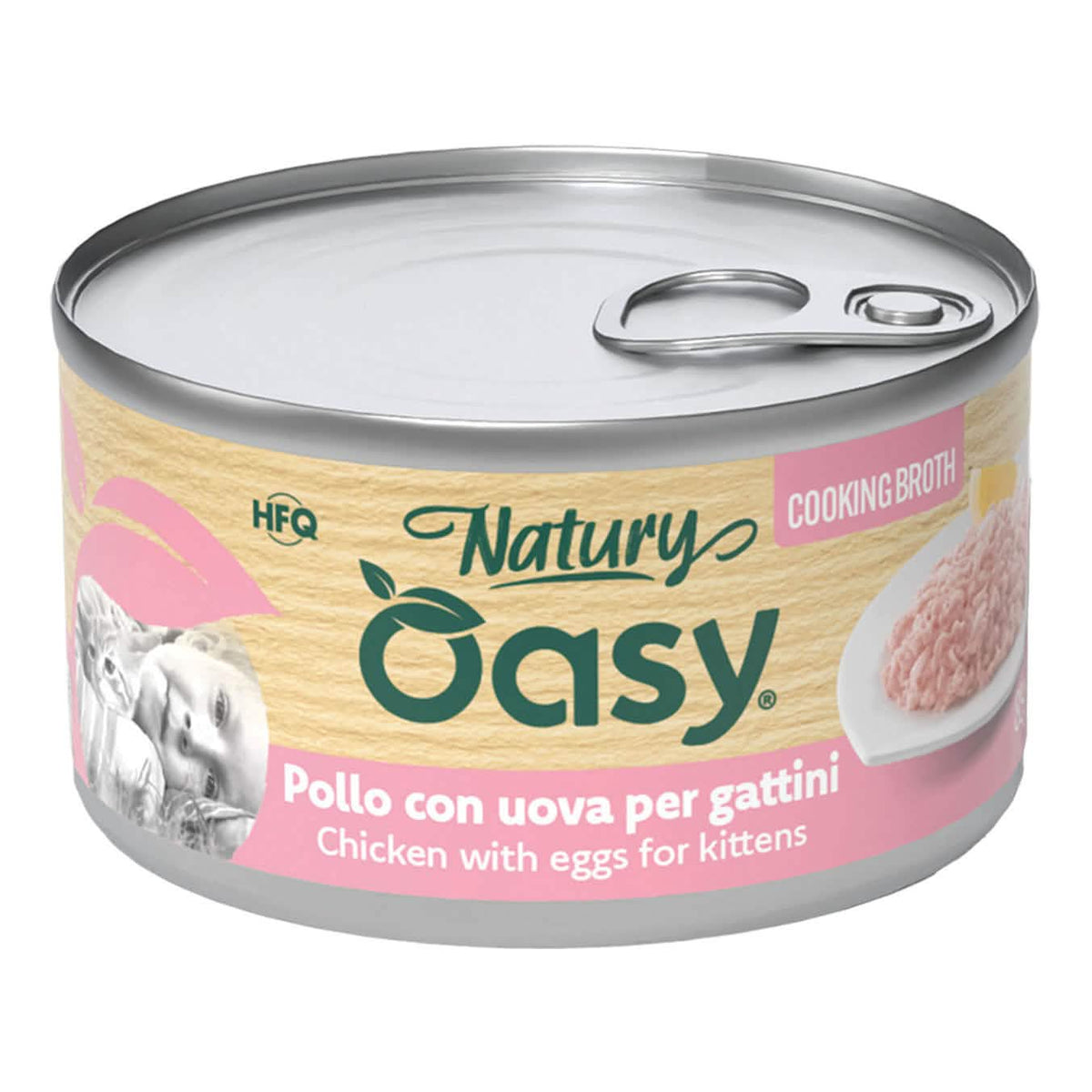 Oasy wet cat natury cooking broth pollo uova gattini 85 g