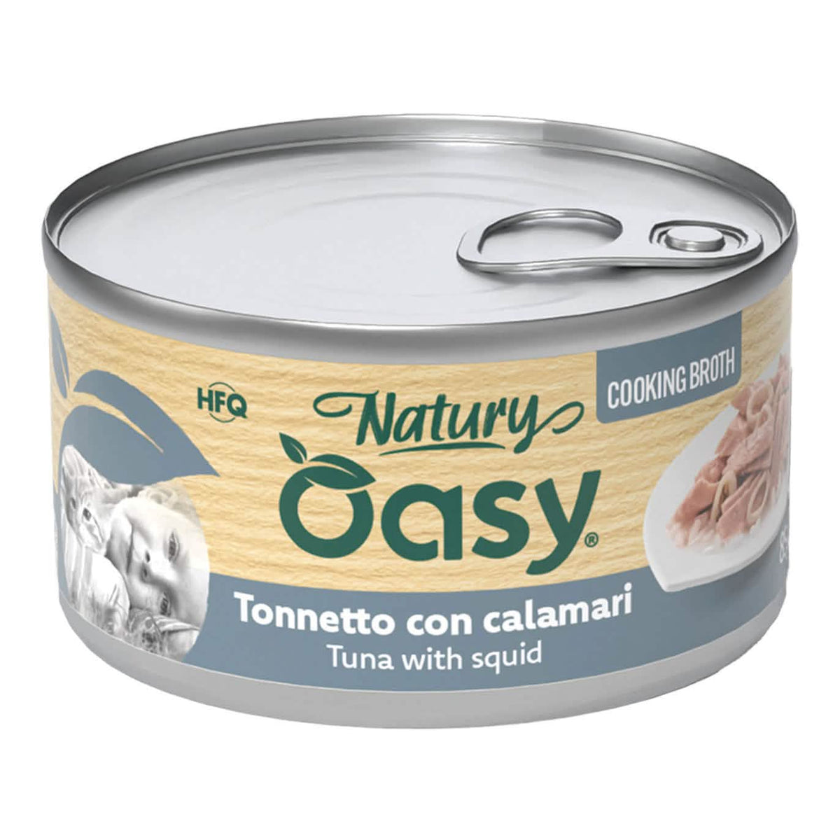 Oasy wet cat natury cooking broth tonnetto calamari 85 g