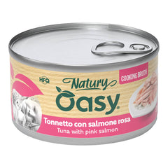 Oasy wet cat natury cooking broth tonnetto salmone rosa 85 g