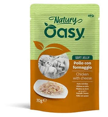 Oasy wet cat natury soft jelly pollo con formaggio busta 70 g
