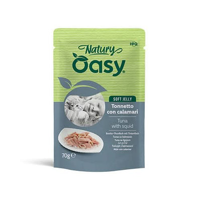 Oasy wet cat natury soft jelly tonnetto con calamari busta 70 g