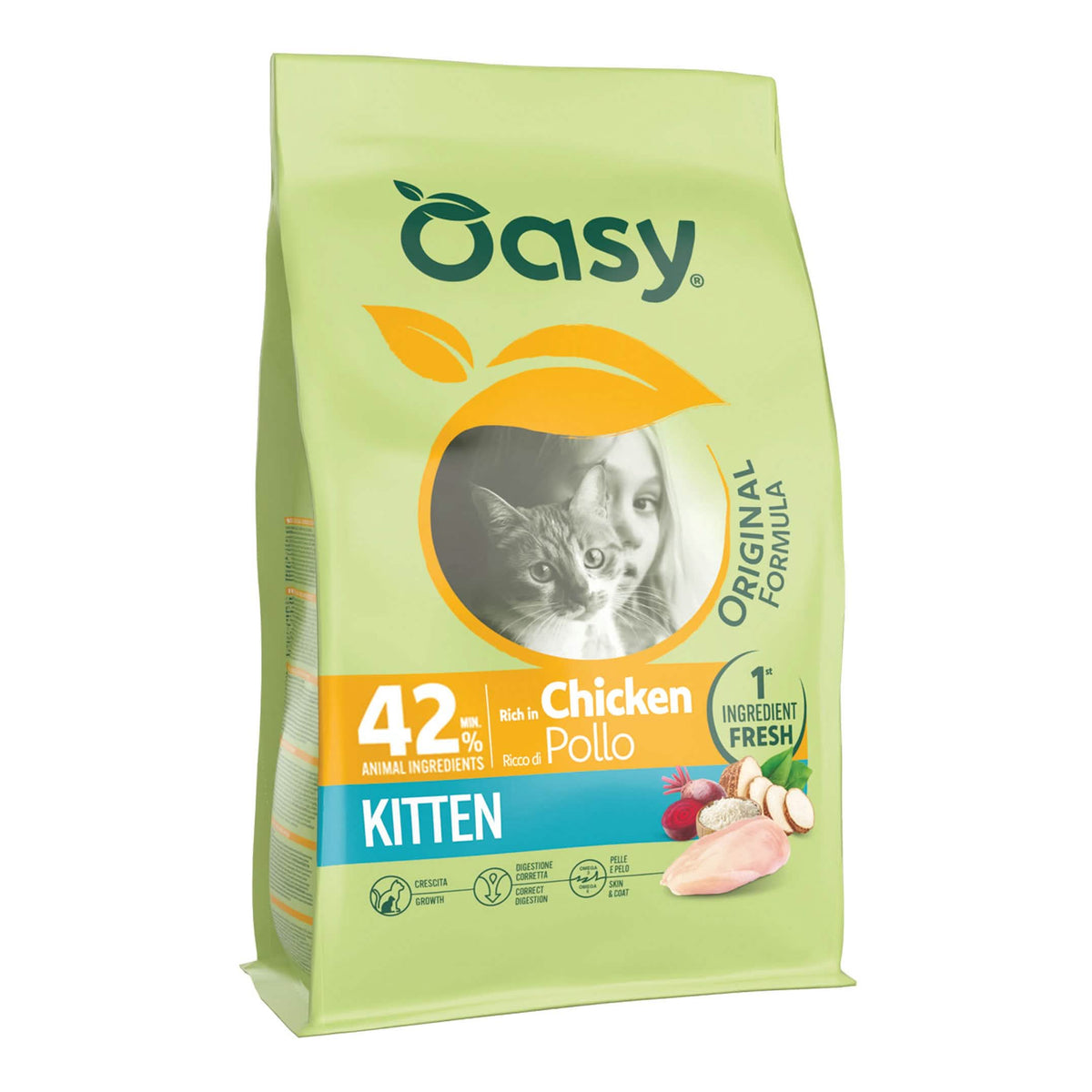 Oasy dry cat original kitten pollo 1,5 kg
