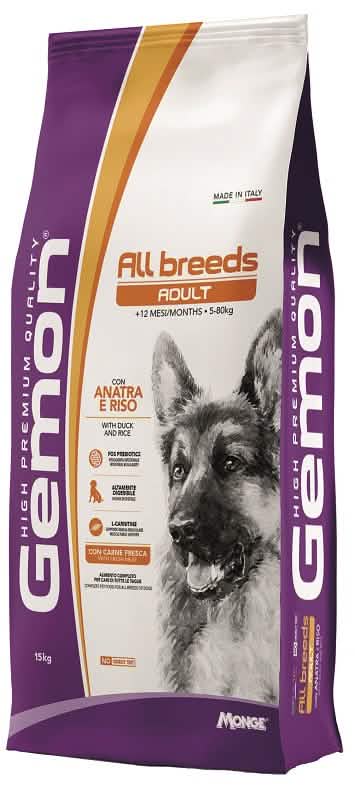 Gemon all breeds adult anatra e riso 15 kg
