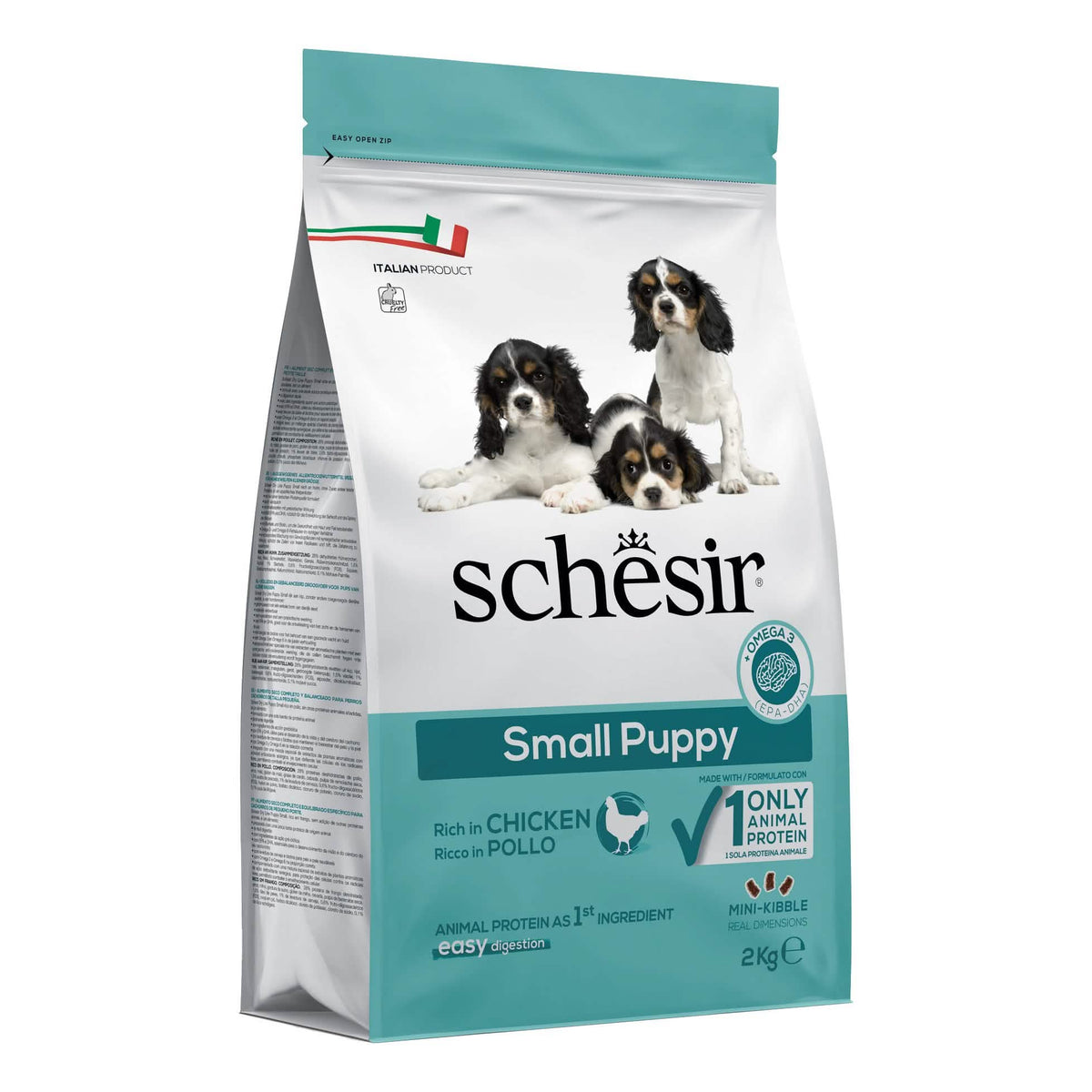 Schesir dog dry puppy ricco in pollo small 2 kg