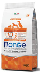 Monge all breeds adult anatra riso & patate 2500 g