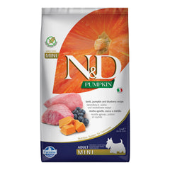 N&d gf pumpkin lamb&blueberry adult mini 2,5 kg
