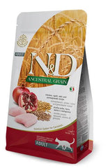 N&d low ancestral grain cat chicken & pomegranate adult 5 kg