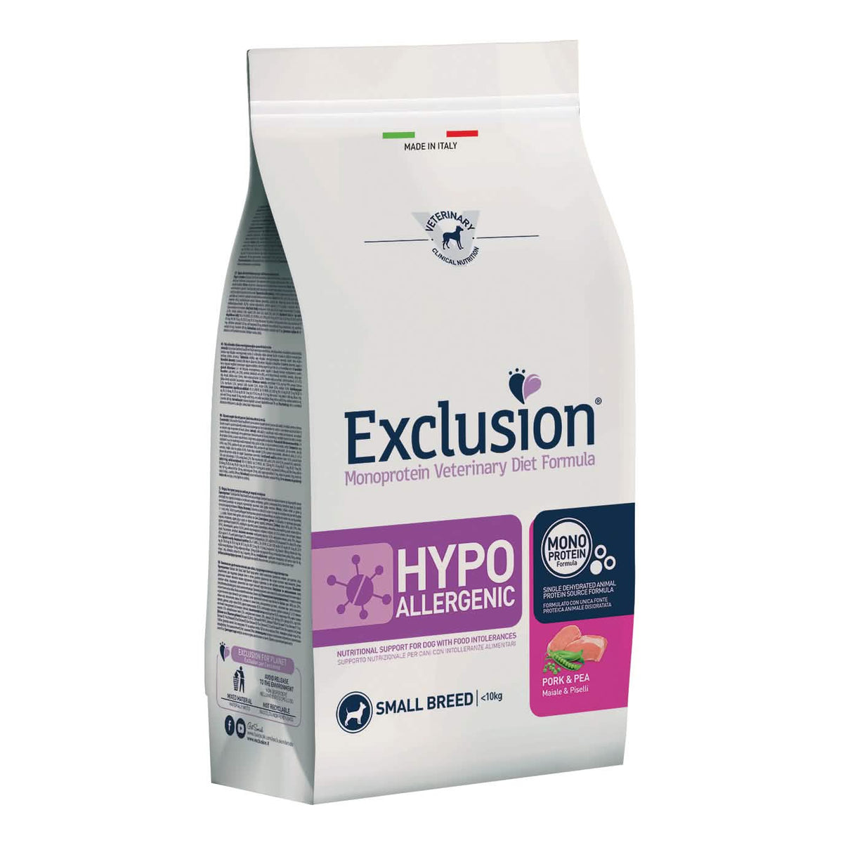 Exclusion diet hypoallergenic pork and pea small 2 kg