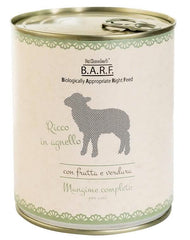 Barf mangime completo per cane ricco in agnello con frutta e verdura 800 g