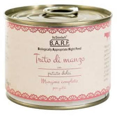 Barf gatto trito di manzo con patate dolci 200 g