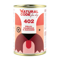Natural code 402 for dog pollo couscous e zucchini