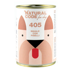 Natural code 405 for dog maiale con piselli