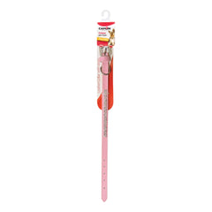 Collare con strass pelle rosa 12 x 380 mm