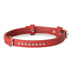 Collare con borchiette rosso 15 x 450 mm