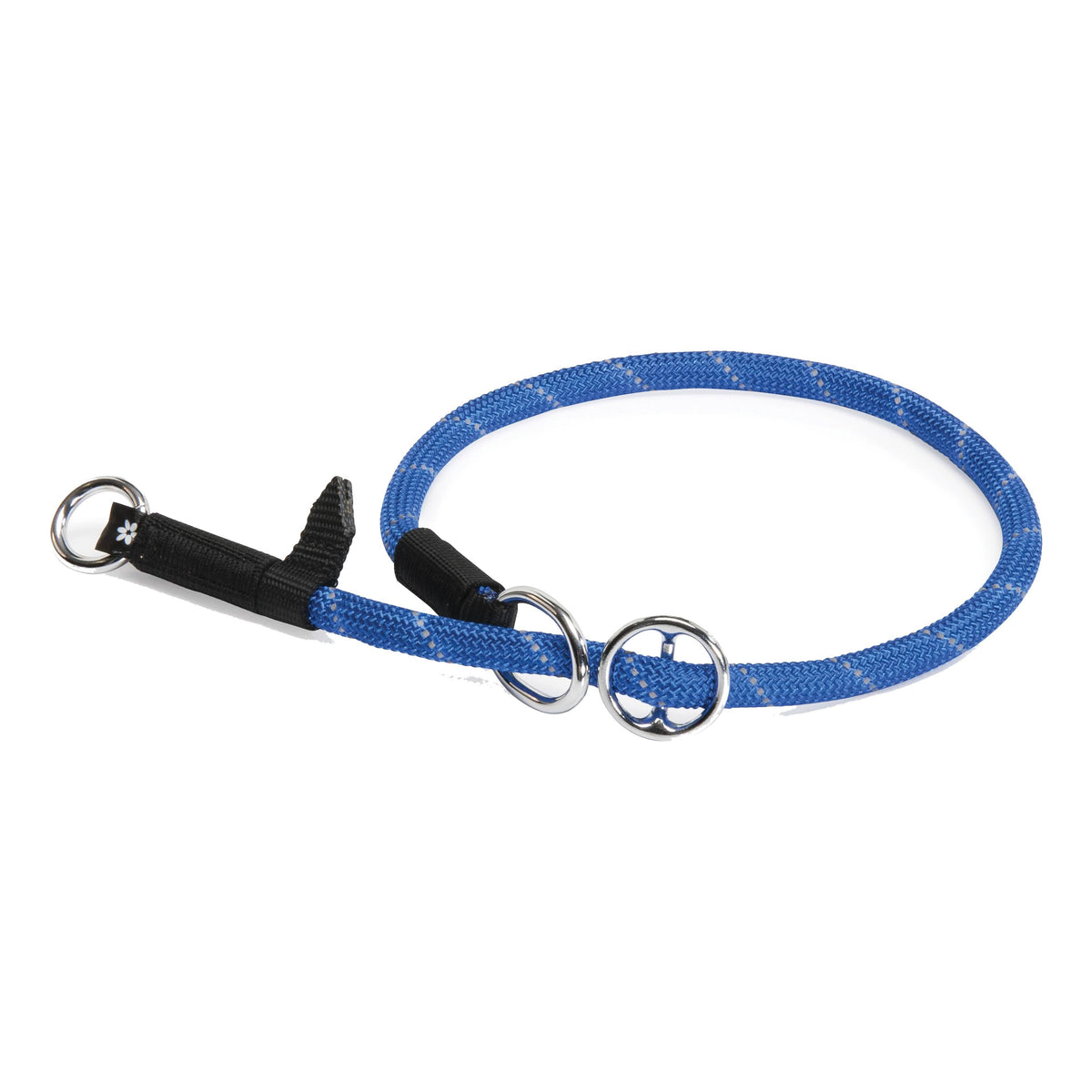 Collare a strangolo in corda e catarinfrangenti blu 10 x 700 mm
