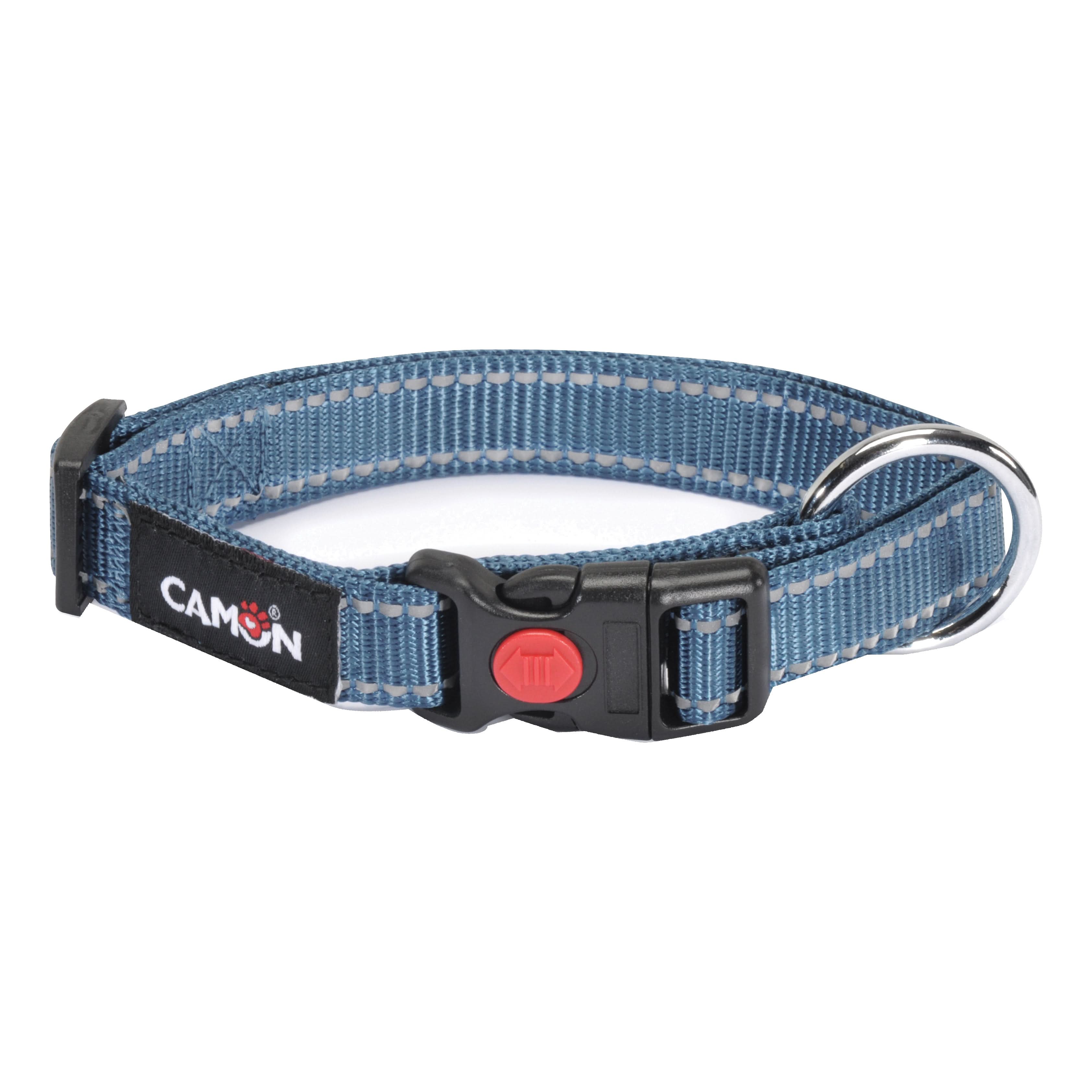 Collare lowtension reflex blu 20 mm x 33/53 cm - Scodinzolando