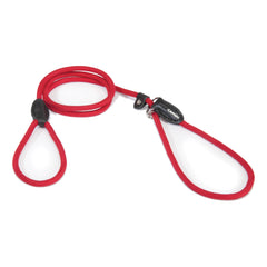 Guinzaglio a strangolo in corda e nylon rosso 8 x 1750 mm