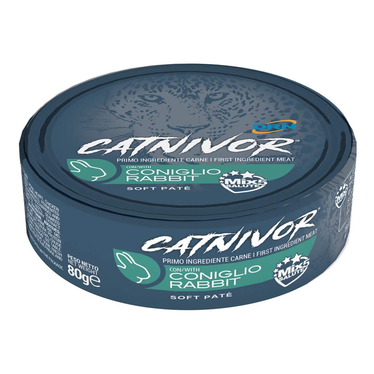 Alimento Completo Catnivor Coniglio 80g