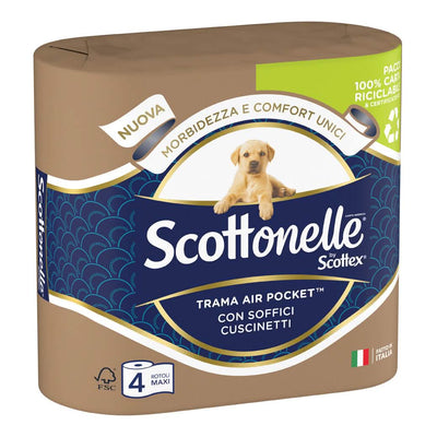 Carta Igienica Scottonelle con Olio di Argan - Confezione da 4 Pezzi