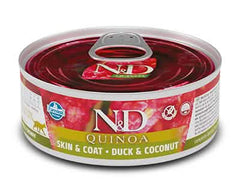 N&d cat quinoa skin & coat duck & coconut 80 g
