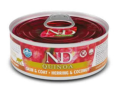 N&d cat quinoa skin & coat herring & coconut 80 g