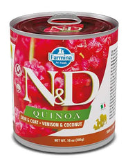 N&d dog quinoa skin & coat venison coconut 285 g