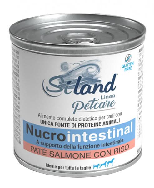 Siland nucrointestinal umido cane salmone/riso 300 g - Scodinzolando