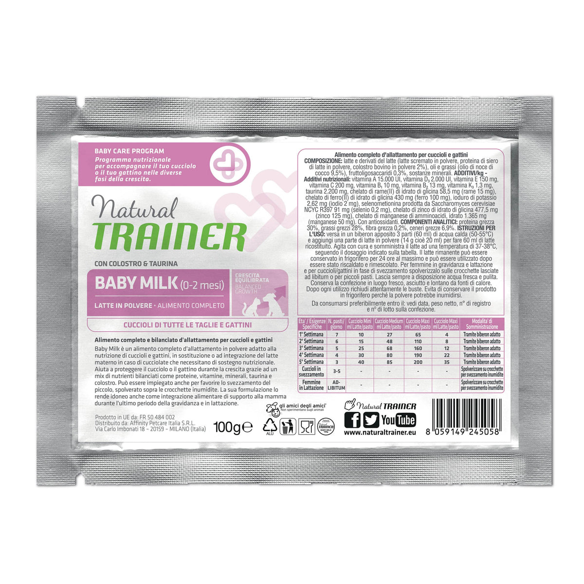 Natural trainer baby milk 100 g