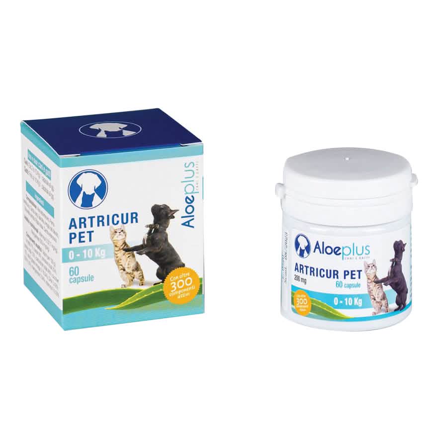 Aloeplus Artricur Pet Cani Gatti 0-11kg 12g 60 Capsule