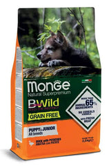 Monge grain free all breeds puppy e junior anatra e patate 12 kg